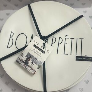Rae Dunn BON APPETIT Melamine Plates Set of 4